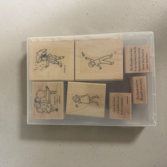 Stampin Up! Lean On Me Rubber Set Scrapbook Invitation Note Card Design Craft - Picture 3 of 5